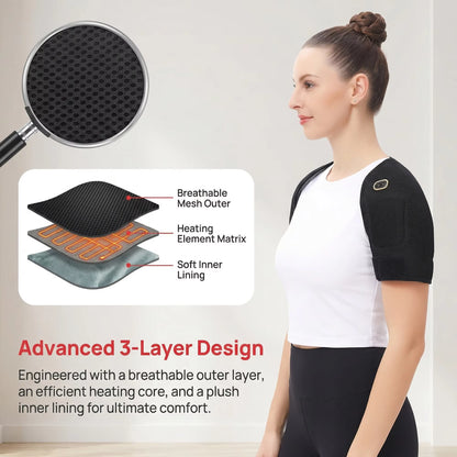 Electric Neck & Shoulder Heating Wrap – Muscle Relief Pad