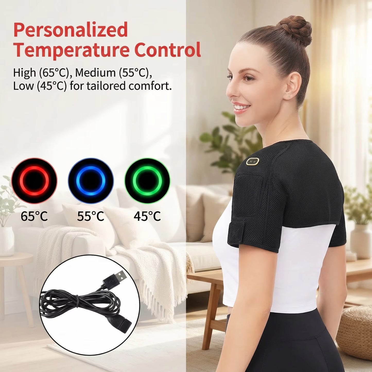 Electric Neck & Shoulder Heating Wrap – Muscle Relief Pad